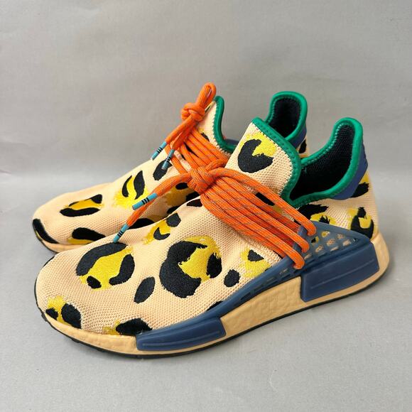 adidas x Pharrell Hu NMD Sneakers in Animal‎ Print Amber Mens US Size 9 - Picture 2 of 16